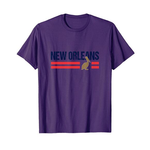 Other - Pelican Retro Stripes New Orleans  New Orleans Local T-Shirt Small